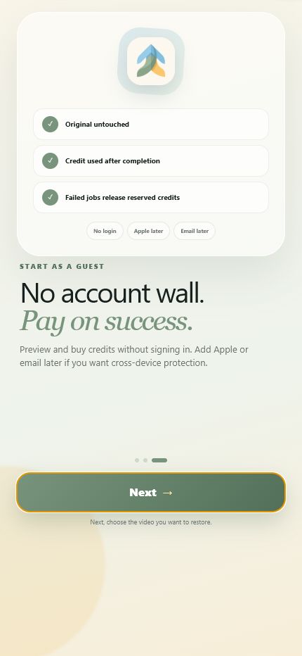 Vidmend guest and pay-on-success explanation